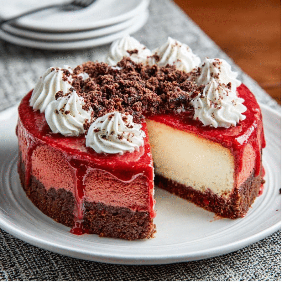 Christmas Red Velvet Cheesecake