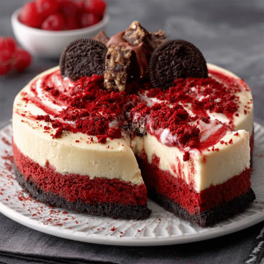 Christmas Red Velvet Cheesecake with Oreo Crust: A Must-Try Delight! 6 Christmas Red Velvet Cheesecake with Oreo Crust