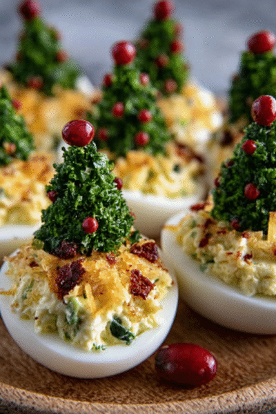 Christmas Tree Deviled Eggs!