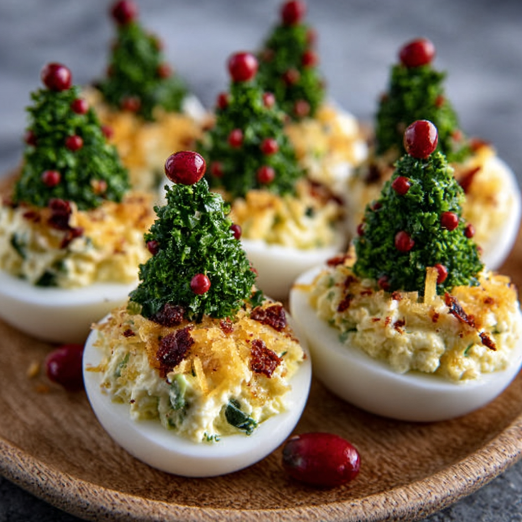 Christmas Tree Deviled Eggs!