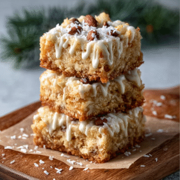 Coconut White Chocolate Snowflake Crunch Bars
