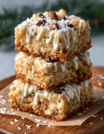 Coconut White Chocolate Snowflake Crunch Bars