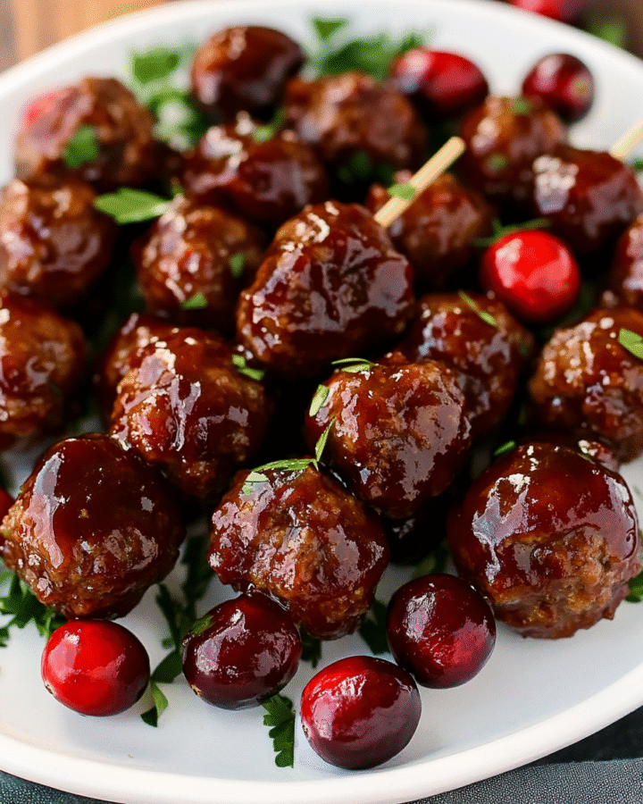 Cranberry BBQ Mini Meatball Skewers: An Irresistible Treat! 6 Cranberry BBQ Mini Meatball Skewers