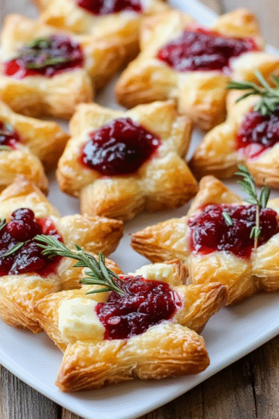 Cranberry Brie Star Bites