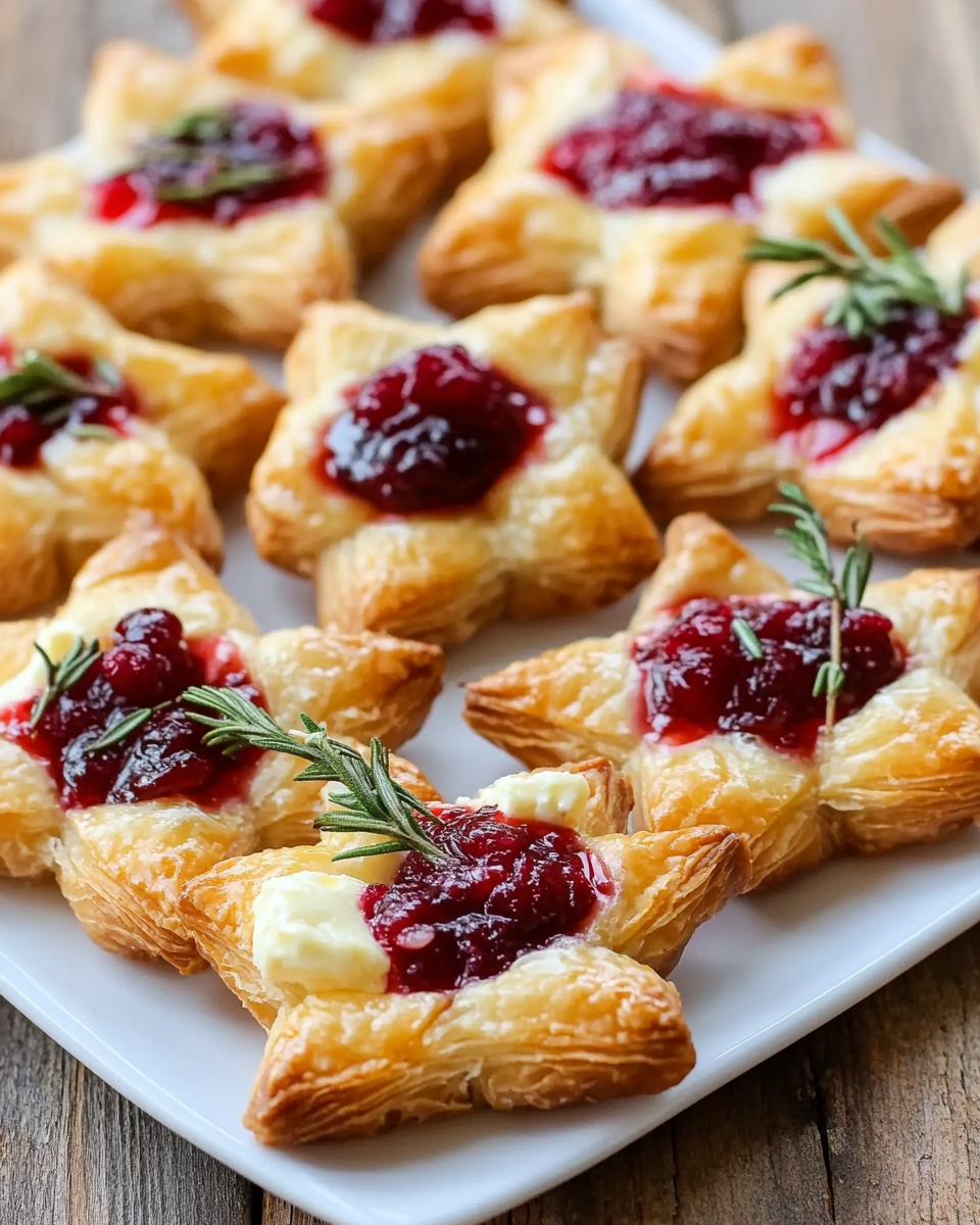 Cranberry Brie Star Bites
