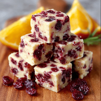 Cranberry Orange Silk Fudge Bites