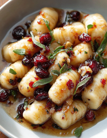 Cranberry Ricotta Gnocchi with Brown Butter Sauce