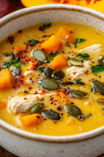 Creamy Chicken Butternut Soup