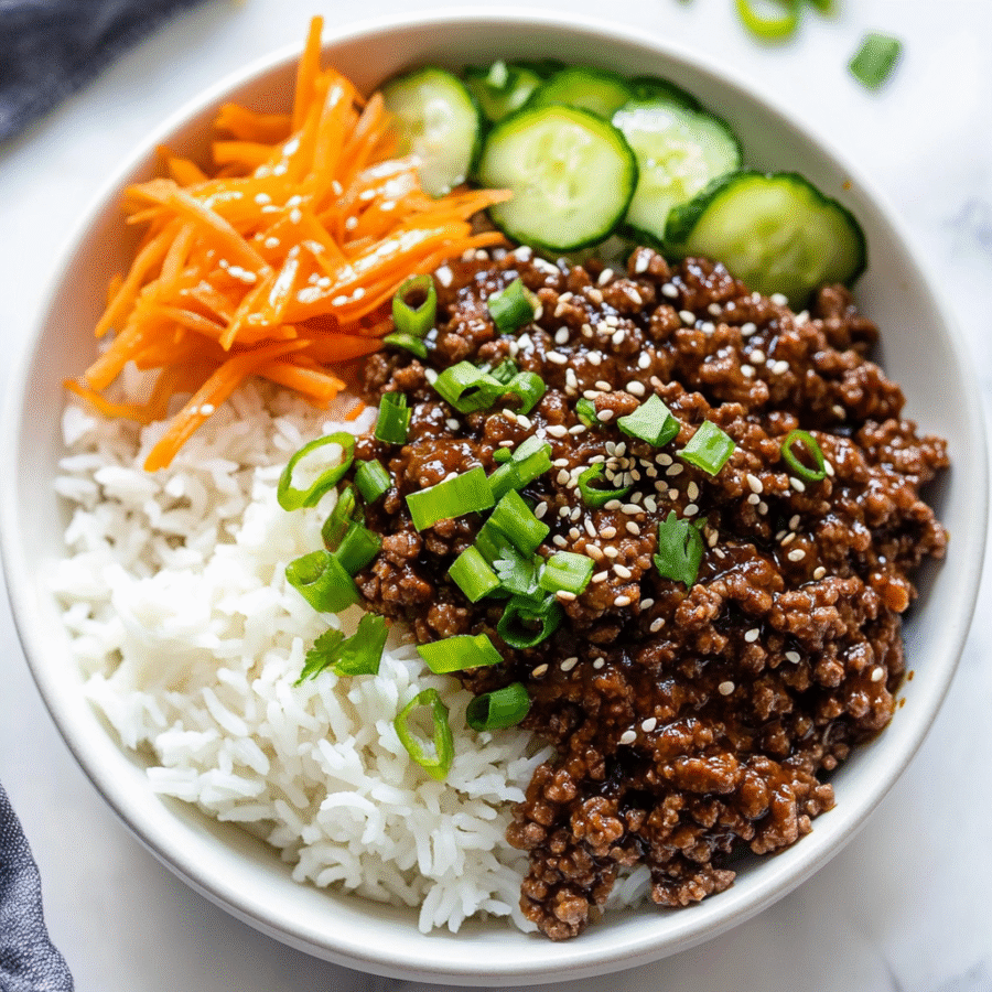 Easy Korean Ground Beef Bowls