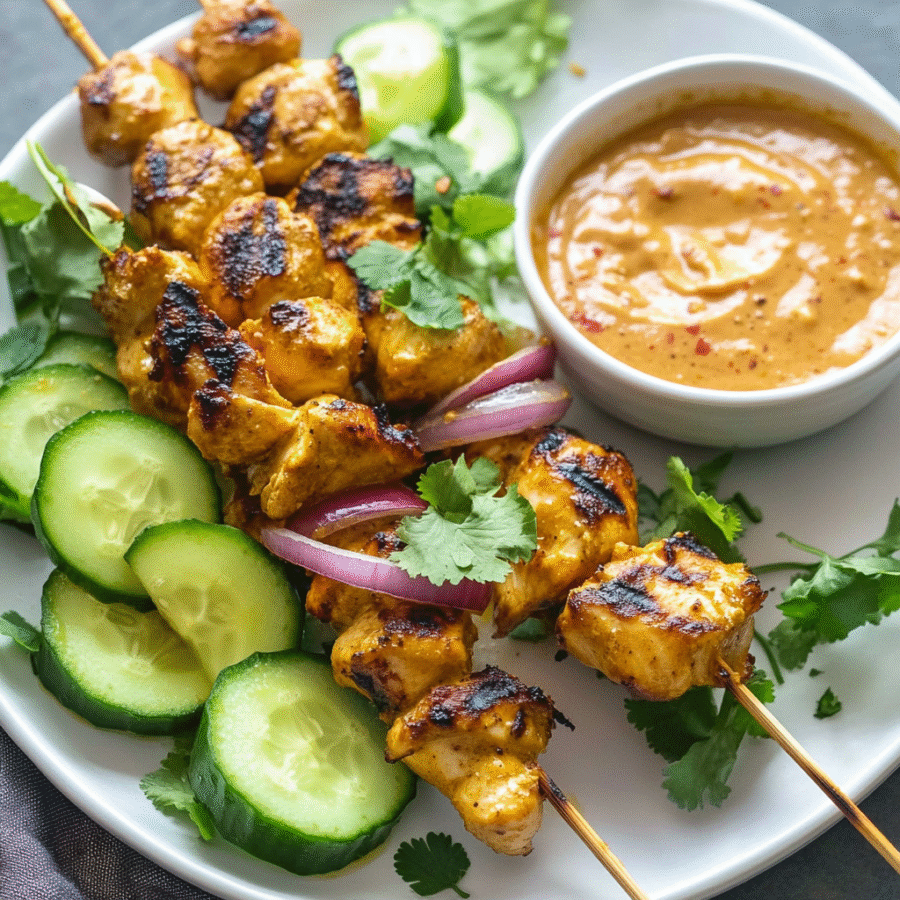Easy Thai Chicken Satay Peanut Sauce