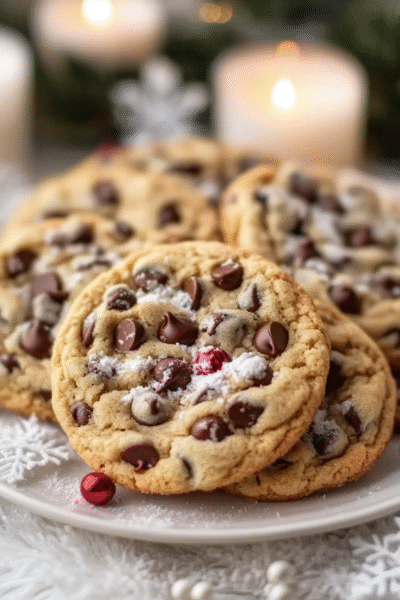 Easy Winter Wonderland Chocolate Chip Cookies