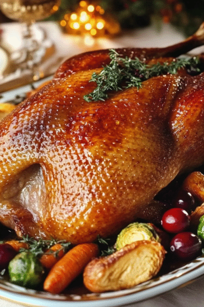 Festive Duck Fat Roasted Christmas Goose