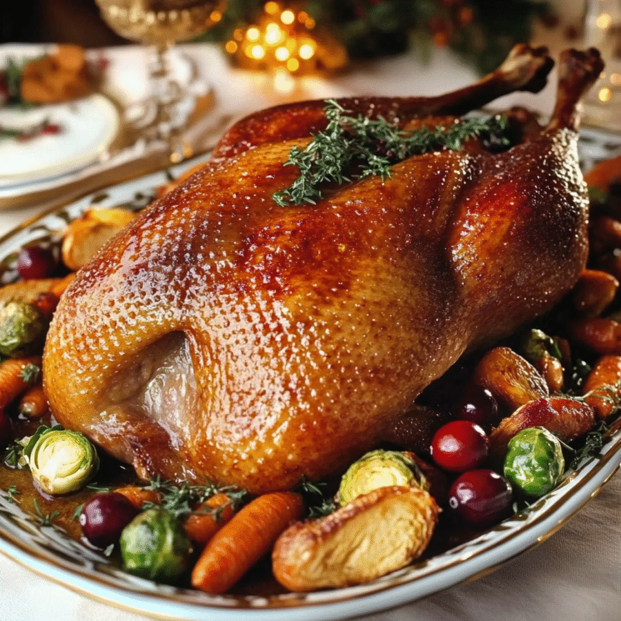 Festive Duck Fat Roasted Christmas Goose