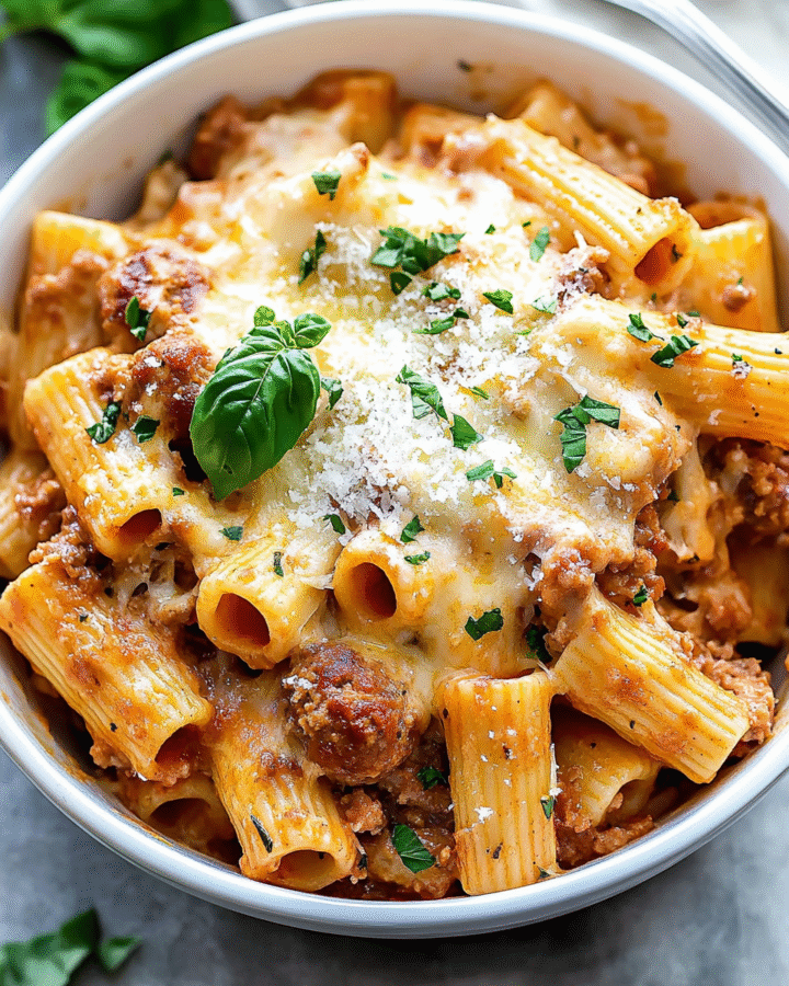 Four-Cheese Sausage Rigatoni