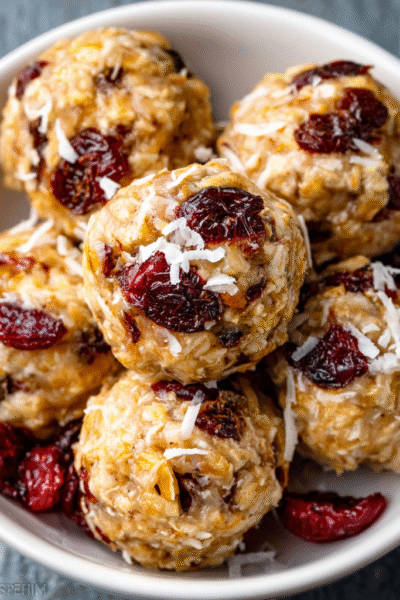 Frosted Cranberry Coconut Lace Bites