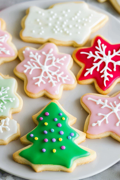 Frosted Cutout Sugar Cookies