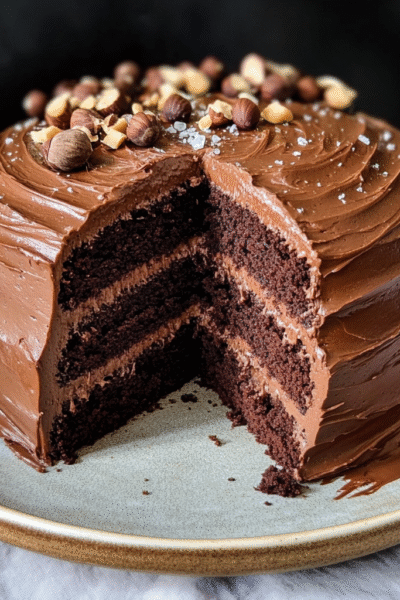 Fudgy Nutella Cake