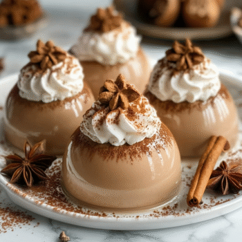 Gingerbread Latte Mousse Domes