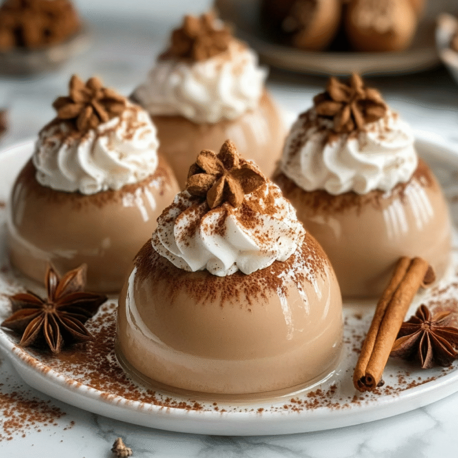 Gingerbread Latte Mousse Domes: Delight in this Seasonal Treat! 6 Gingerbread Latte Mousse Domes