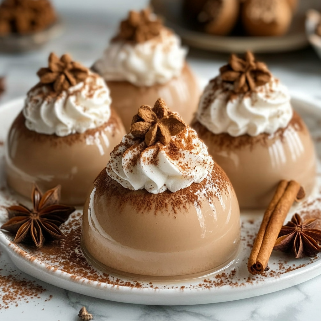 Gingerbread Latte Mousse Domes