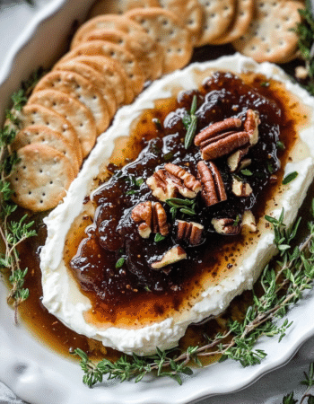 Goat Cheese Appetizer Spread with Fig Jam and Pecans