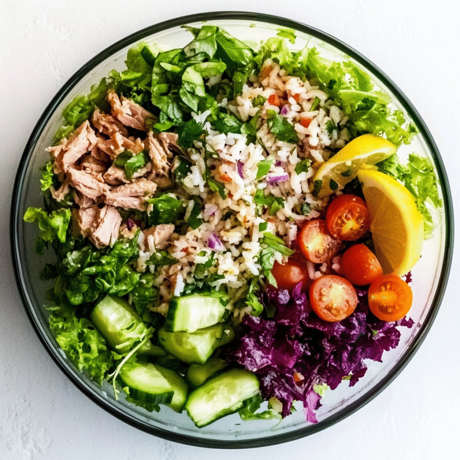 Healthy Winter Rice and Tuna Salad
