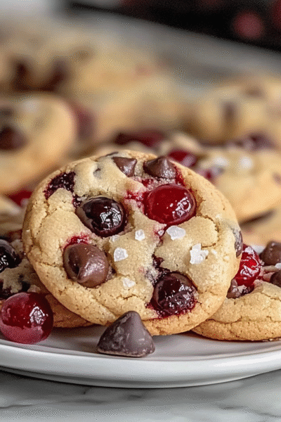 Heavenly Maraschino Cherry Chocolate Chip Cookies