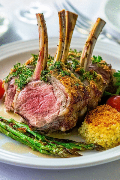 Joyous Herb-Scented Tallow Rack of Lamb
