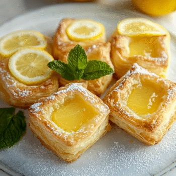 Lemon curd puff pastry