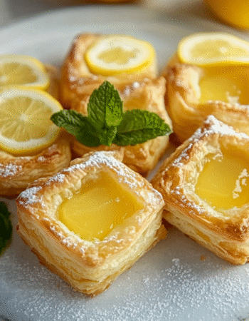 Lemon curd puff pastry