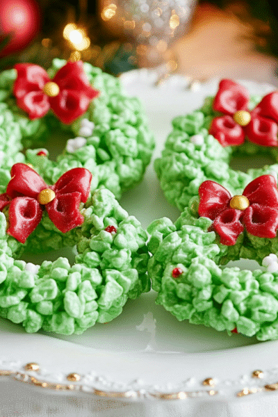 Marshmallow Christmas Cornflake Wreaths