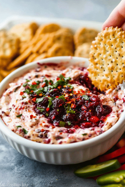 Merry Cranberry–Jailapeño Dip