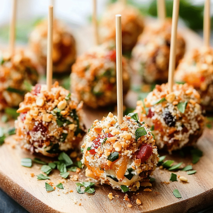 Mini Cheeseball Bites are the perfect party snack! 6 Mini Cheeseball Bites