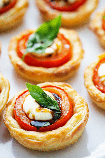 Mini Tomato and Mozzarella Tarts