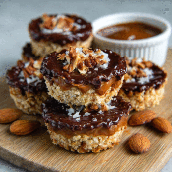 No-Bake Almond Praline Galaxy Cups