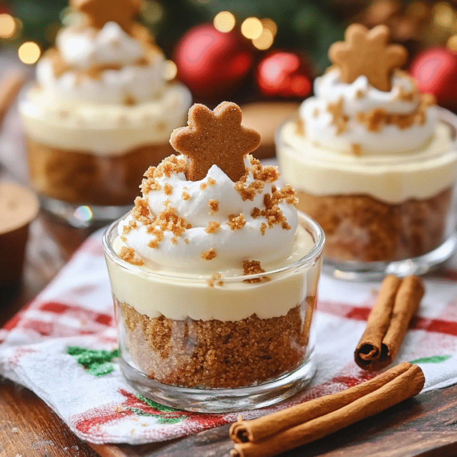 No-Bake Gingerbread Cheesecake Cups: Delight Your Taste Buds! 6 No-Bake Gingerbread Cheesecake Cups