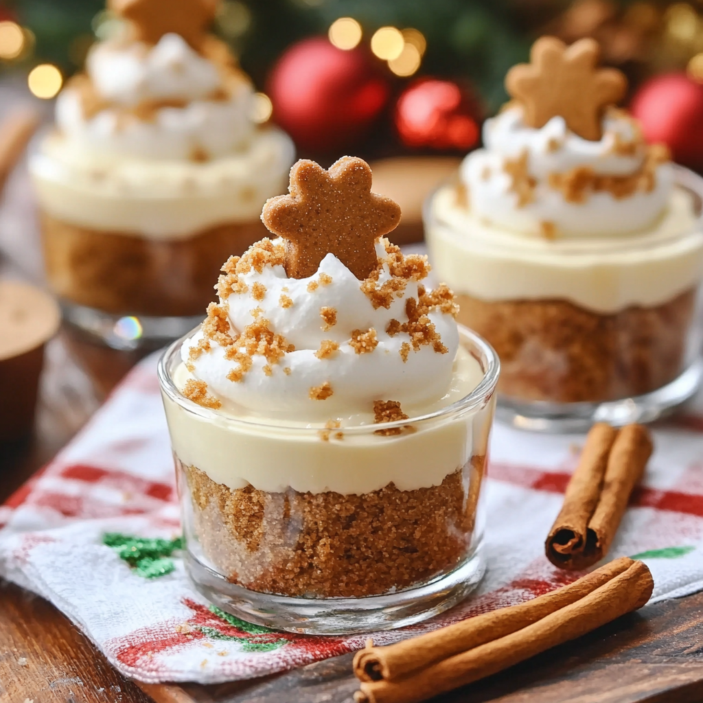 No-Bake Gingerbread Cheesecake Cups