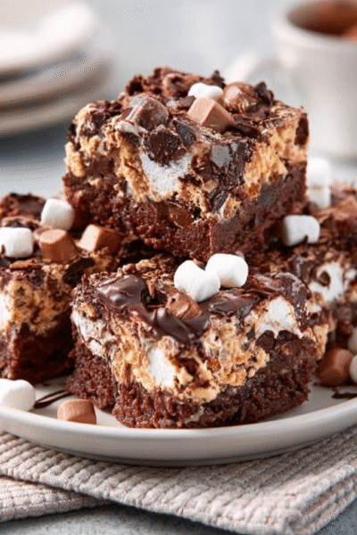 No-Bake Marshmallow Mocha Fudge Minis