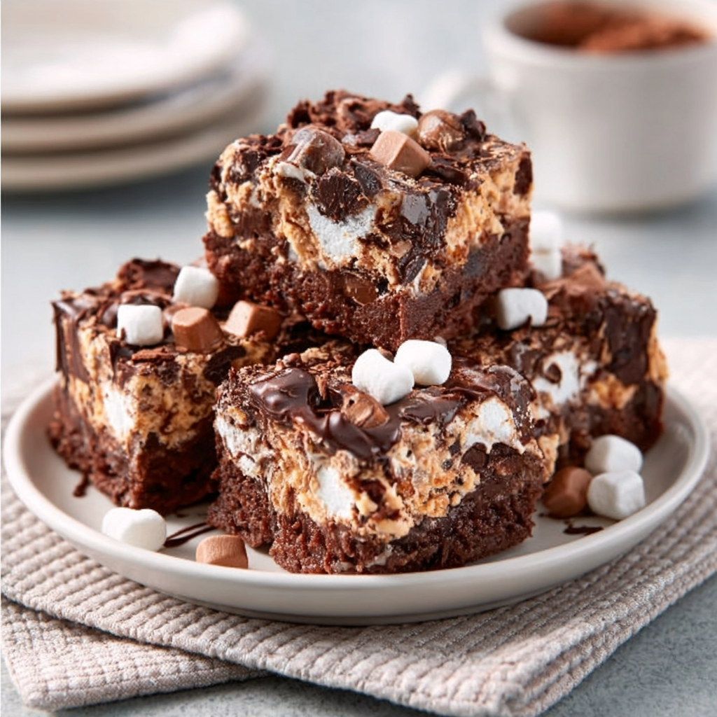 No-Bake Marshmallow Mocha Fudge Minis