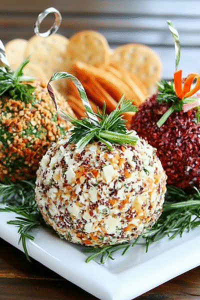Ornament Cheese Ball Trio