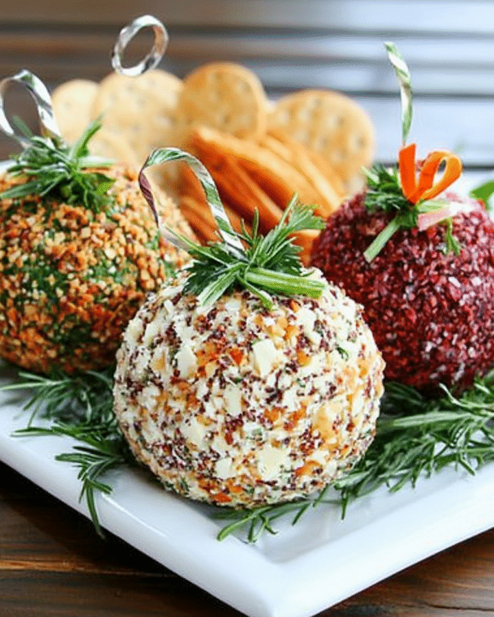 Ornament Cheese Ball Trio: Discover This Festive Delight! 6 Ornament Cheese Ball Trio