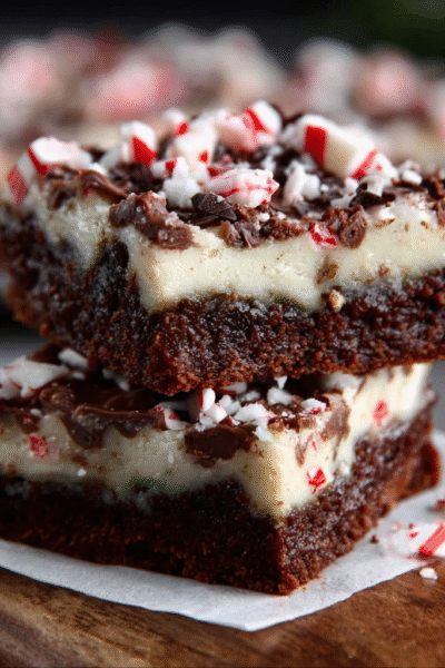 Peppermint Cookie Dough Domino Bars