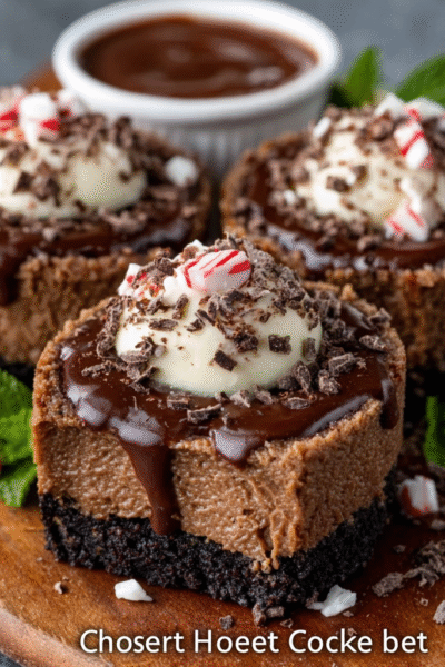 Peppermint Hot Cocoa Cheesecake Cubes (Vegan)