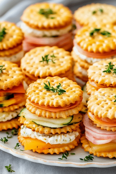 Ritz Cracker Party Sandwiches