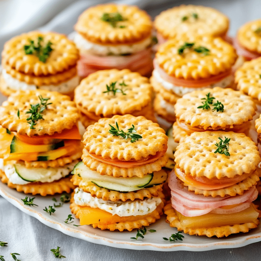Ritz Cracker Party Sandwiches