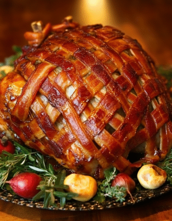 Saint Nick’s Smoked Turkey with Bacon Lattice