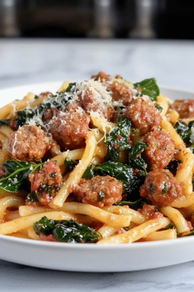 Sausage and Swiss Chard Pasta