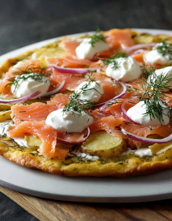 Smoked Salmon Potato Pizza