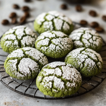 Soft Matcha Chocolate Crinkle Cookies