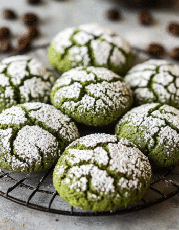 Soft Matcha Chocolate Crinkle Cookies